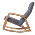 Chaise de salon rembourrée en bois antique chaise à bascule